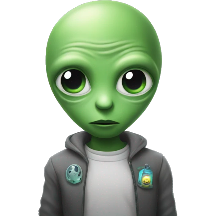 Hope with an alien emoji