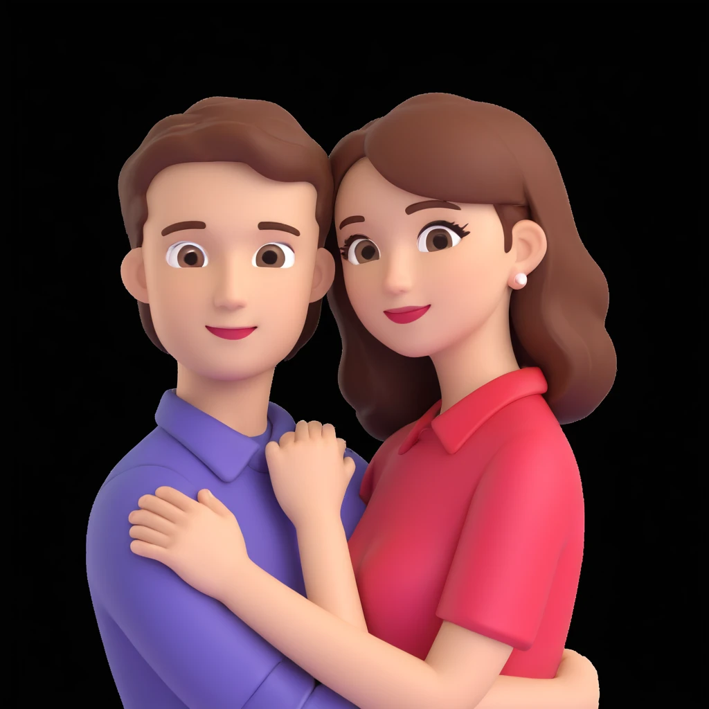  couple posing, close up pose, living room background emoji