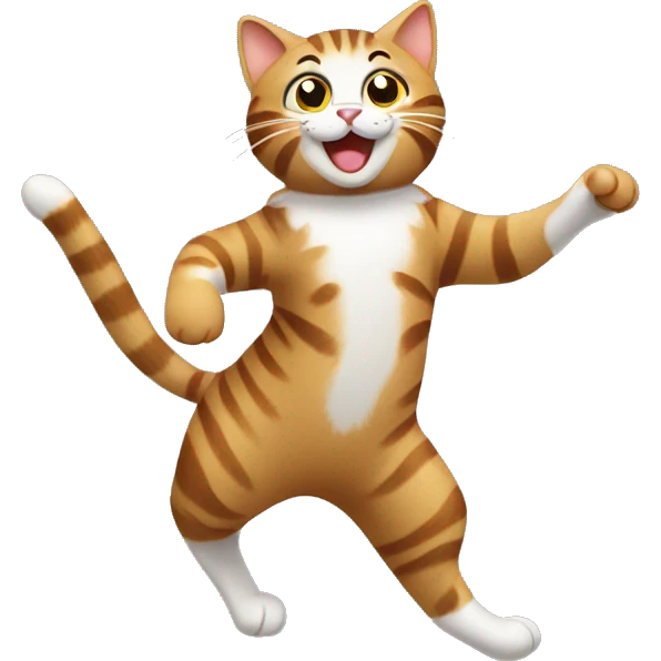 Tabby cat dancing  emoji