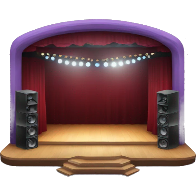 Concert stage with speakers  emoji