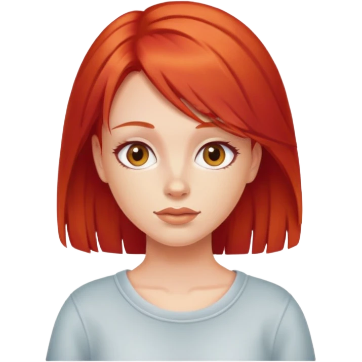 y2k style girl with red hair emoji