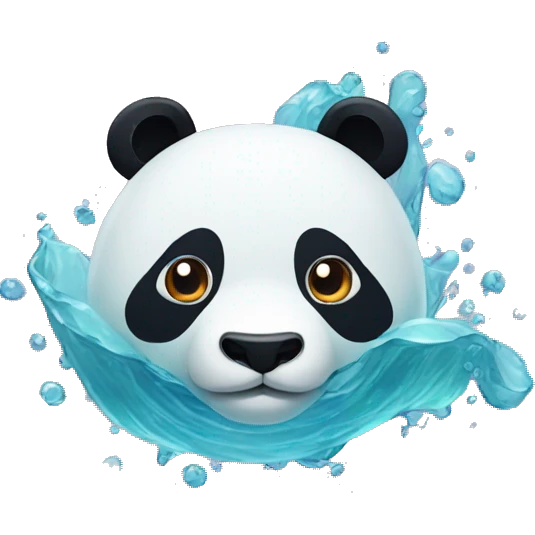 Panda under water emoji