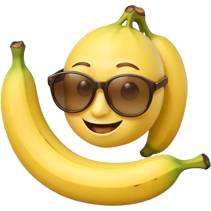Banana wearing sunglasses smiling emoji