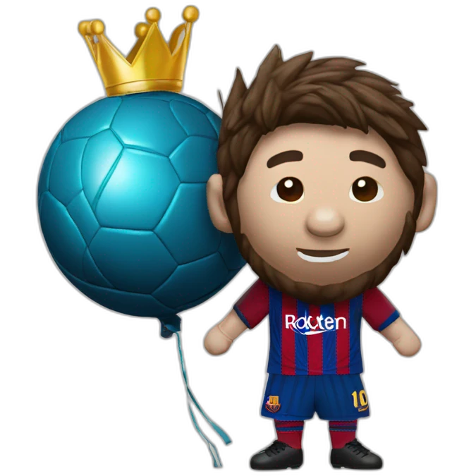 Lionnel Messi with a ballon dor emoji