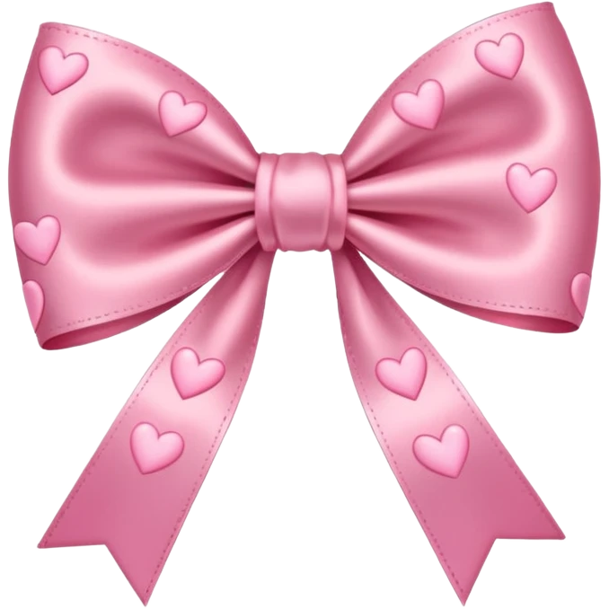 A bow with little pink hearts around it  emoji