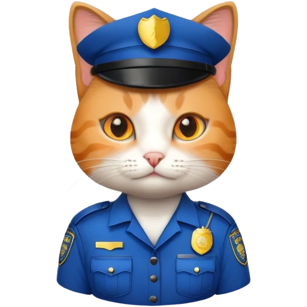Cat in police uniform emoji
