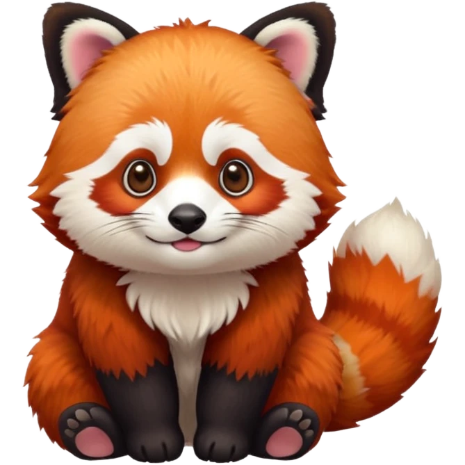 Red Panda 2d bye bye cute emoji