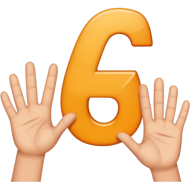Hand making a 7 with thumb and pointer finger upside down emoji