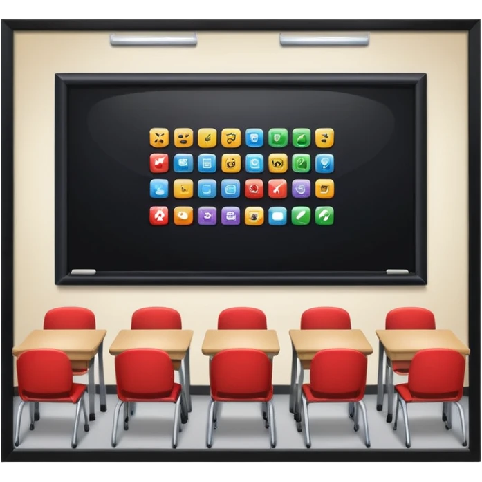 a tech board of classroom emoji