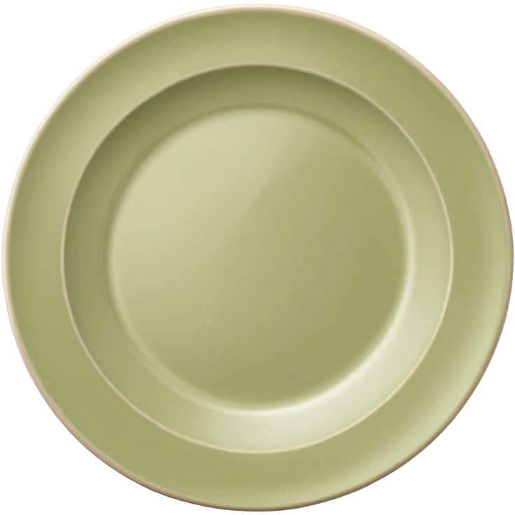 Pale olive plate with appliances emoji
