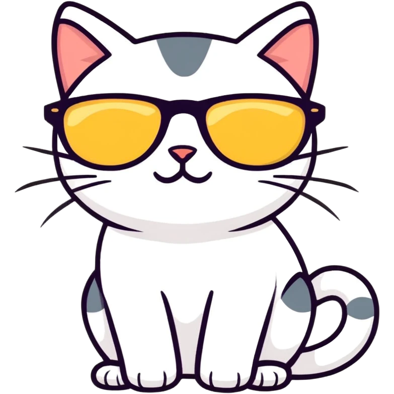Cat with sunglasses emoji