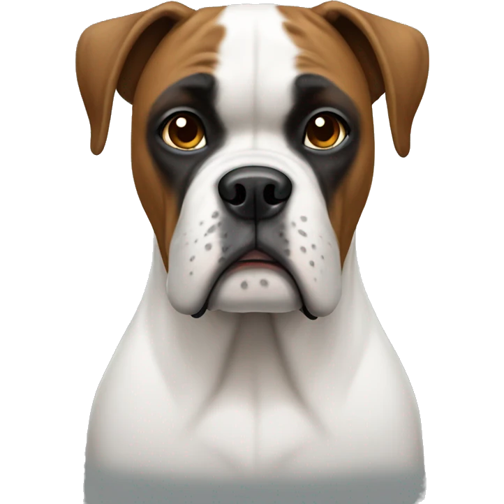White boxer dog emoji