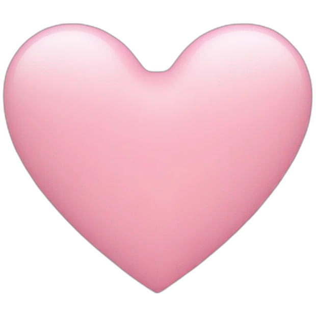 Pastel pink heart emoji