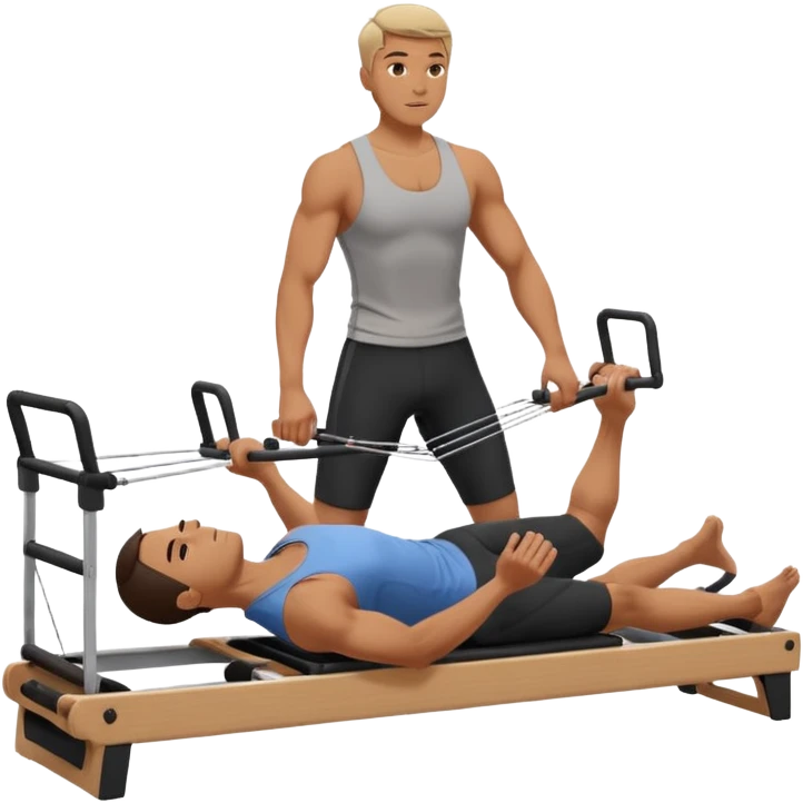 guy workout pilates reformer  emoji