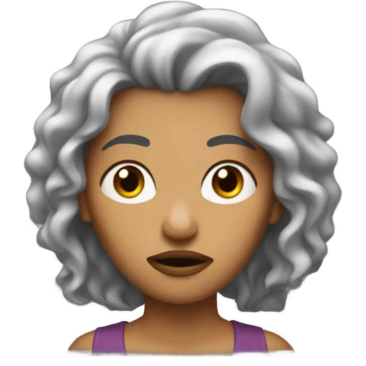 woman looking very stressed  emoji