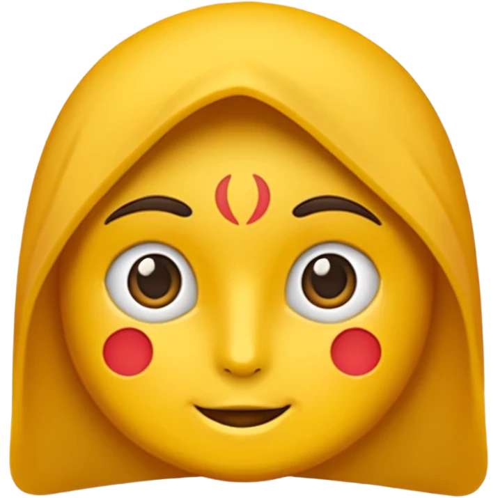 یک دختر با موهای قهوه ای تیره  emoji