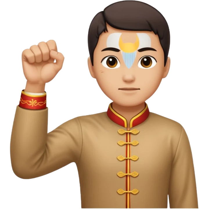 Traditional Chinese greeting gesture: right fist in left palm emoji
