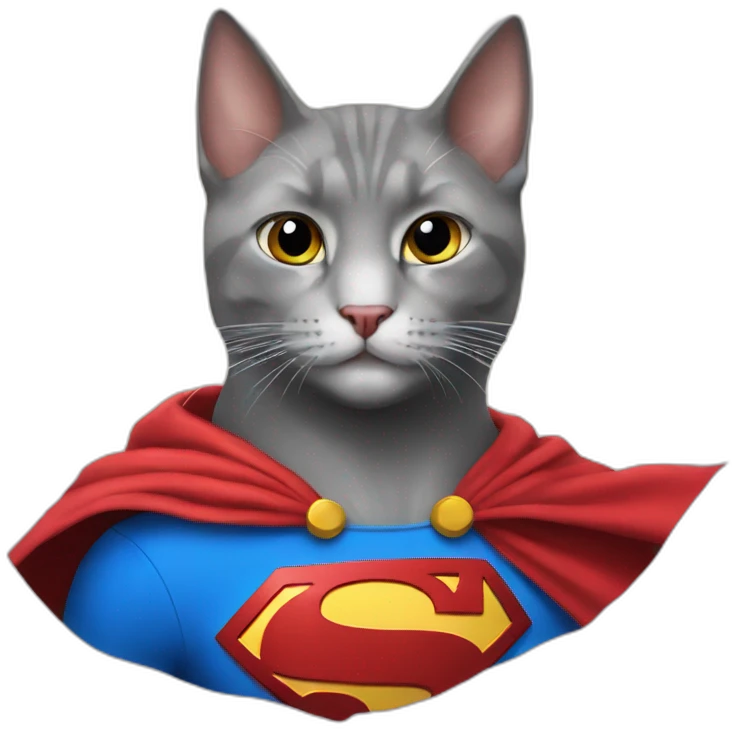 cat in a superman costume emoji