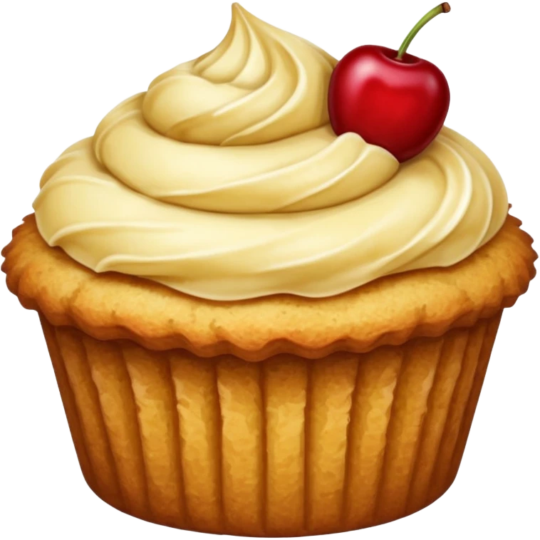gold vanilla muffin cherry on top emoji