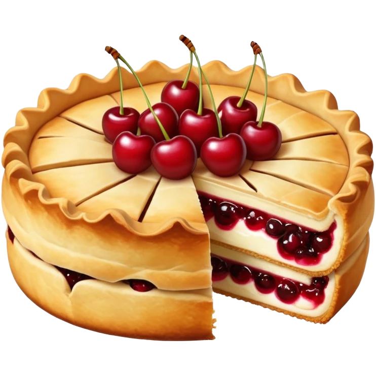 Ватрушка с вишней emoji