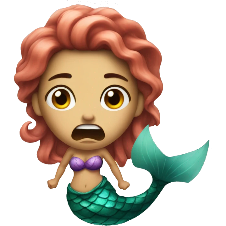 Angry mermaid emoji