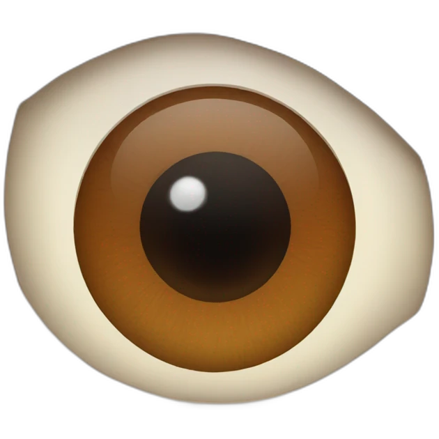 Brown eye ball emoji