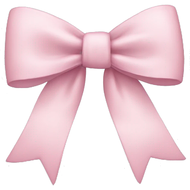 Light pink bow emoji