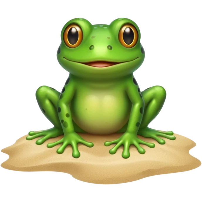 Frog at the beach emoji