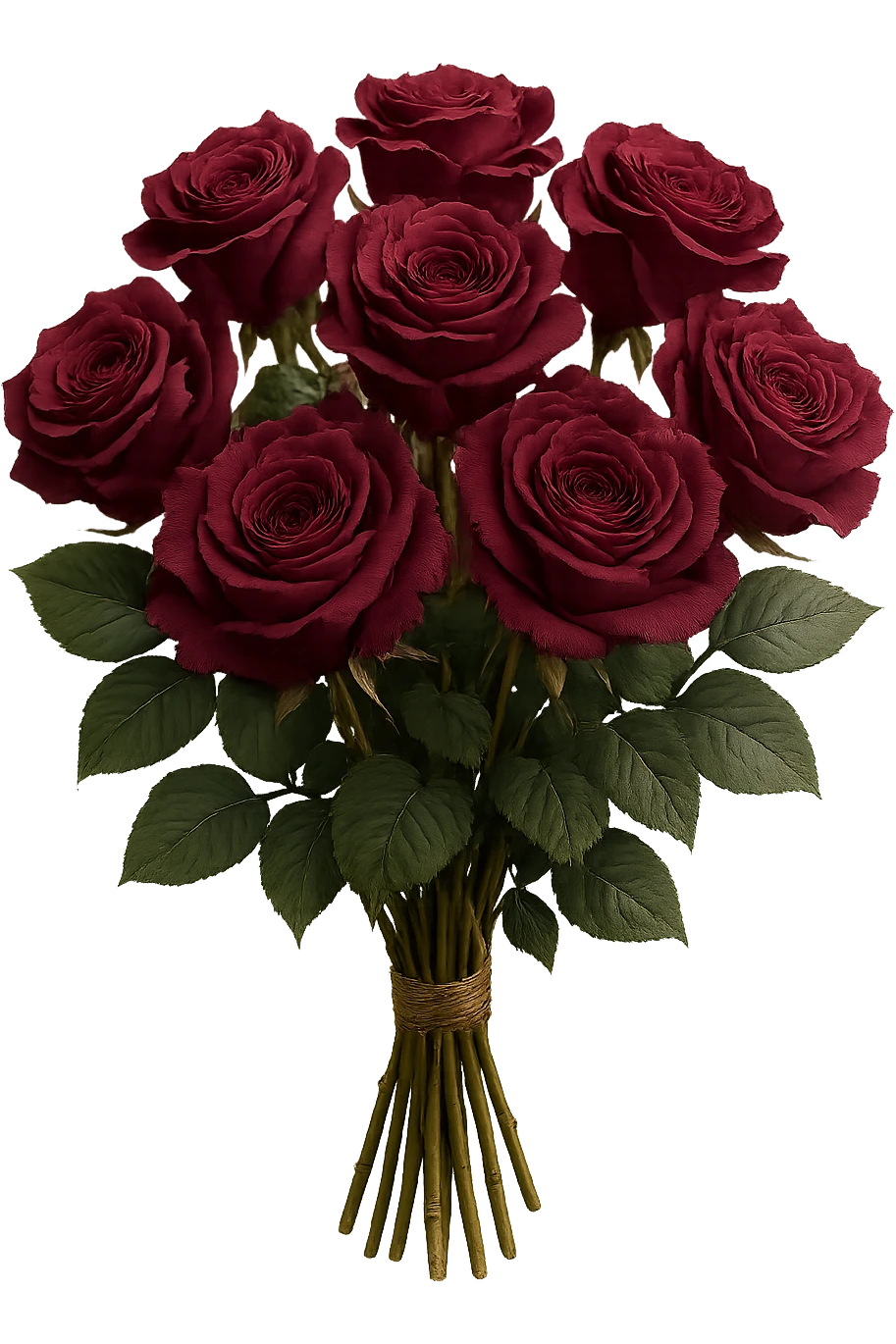 bouquet of burgundy roses , remove background emoji