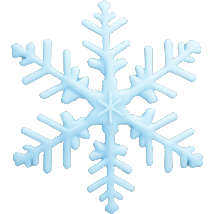 snowflake pastel blue emoji