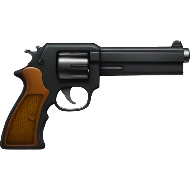 gun with black emoji