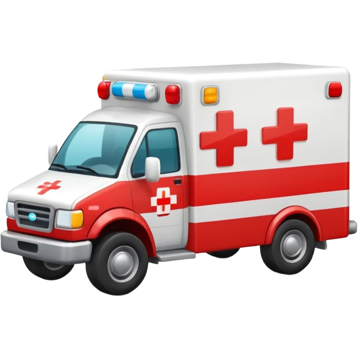 Ambulance with bandaid emoji