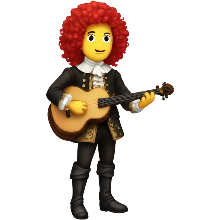 Vivaldi standing Baroque Red wig old chibi banjo emoji