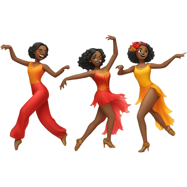 Trio salsa dancing  emoji