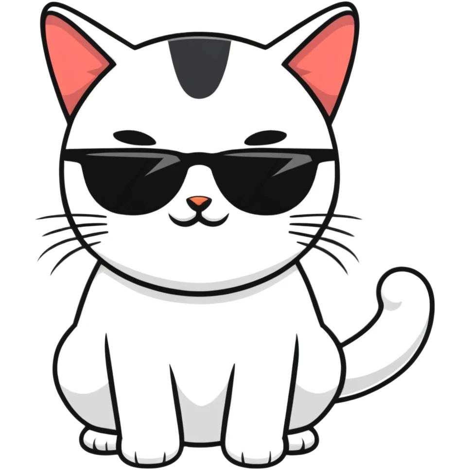 Cat with sunglasses emoji