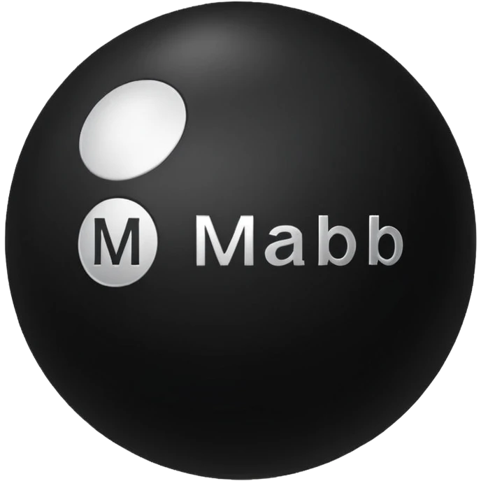 Black pull Ball with MB written on it. Nothing else no holes or anything. emoji