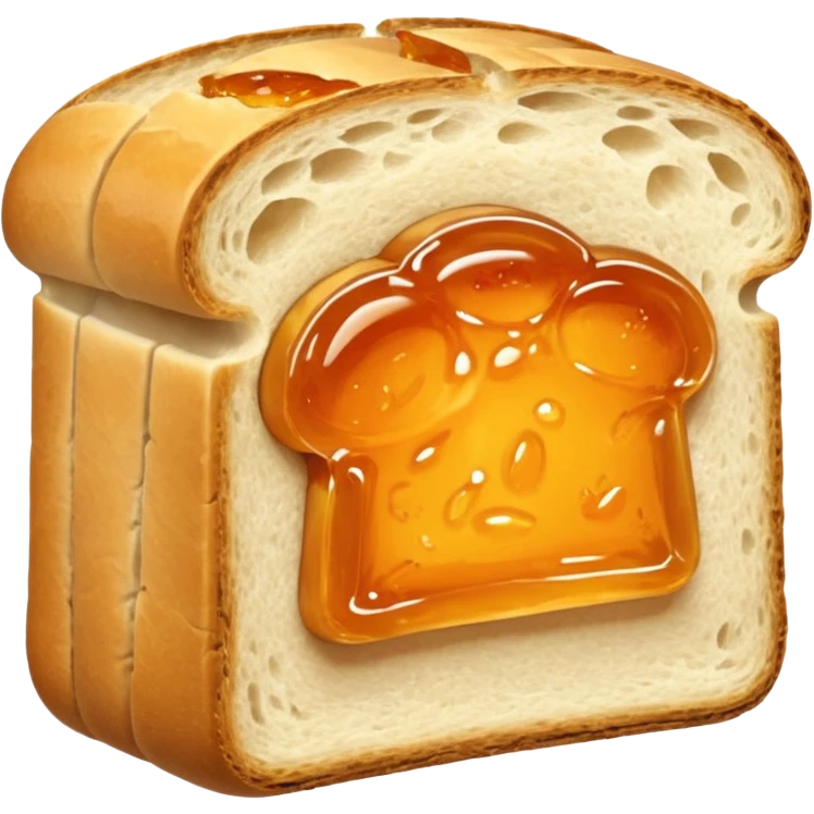 halbes aufgeschnittenes helles brot mit marmelade

 emoji