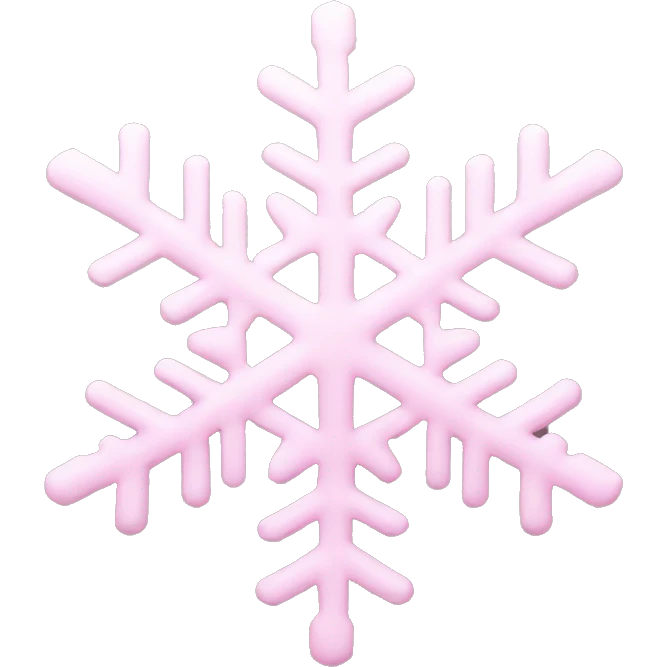 pastel pink snowflake  emoji