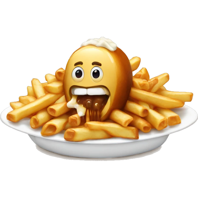 Poutine eating a poutine  emoji