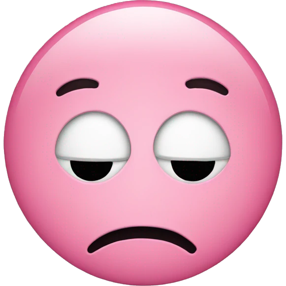 Pink sad face emoji