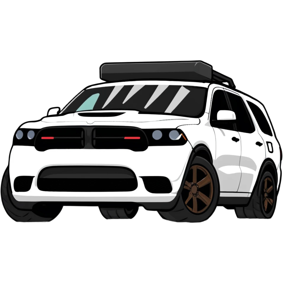 White dodge Durango  emoji