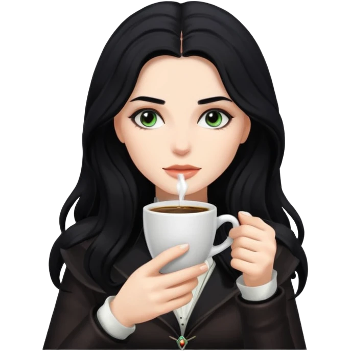yennefer drinking coffee emoji