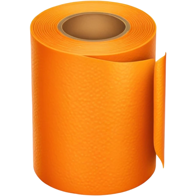 A roll of orange adhesive tape emoji