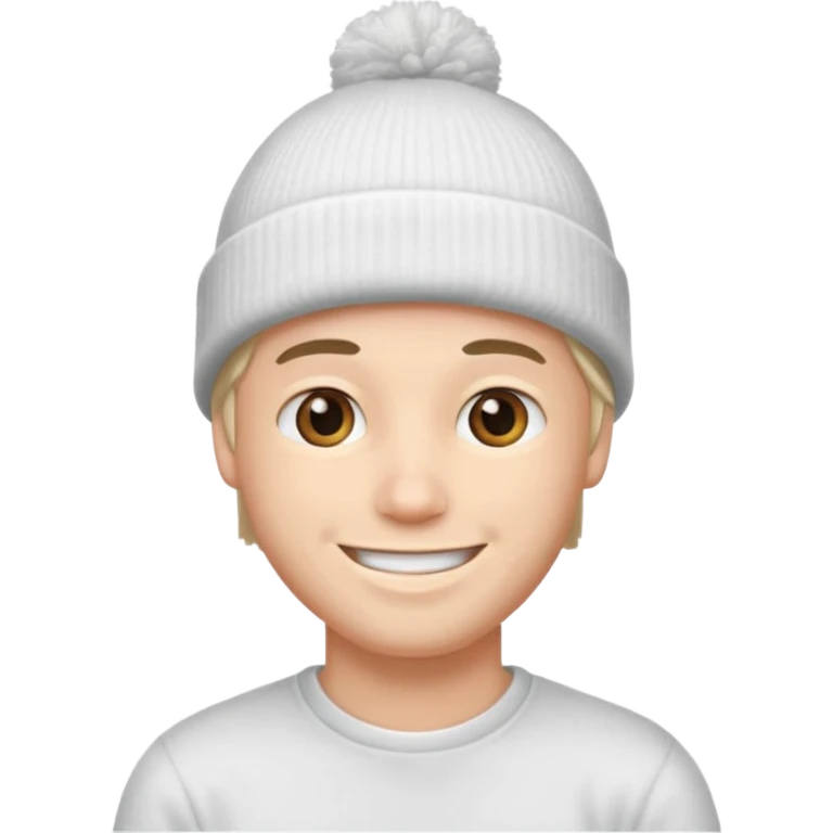 A guy head with white beanie emoji