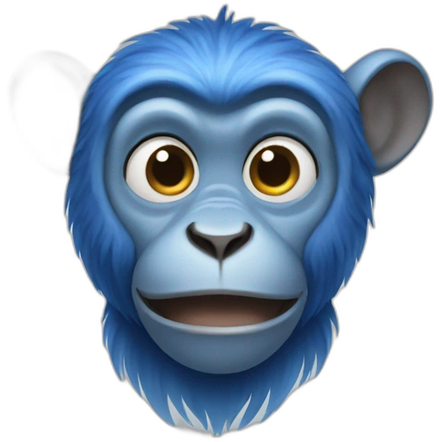 blue monkey emoji