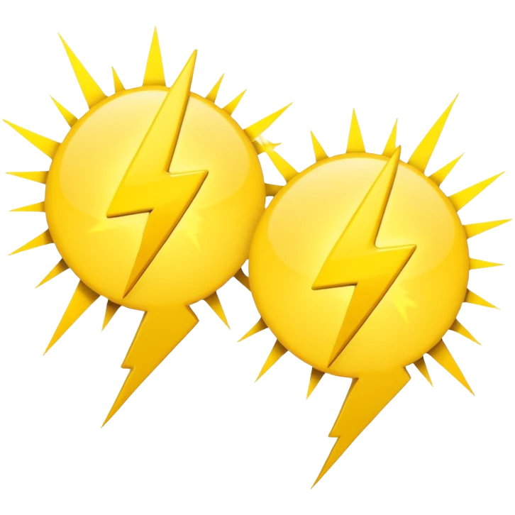 two speech bubbles with a lightning bolt between them emoji