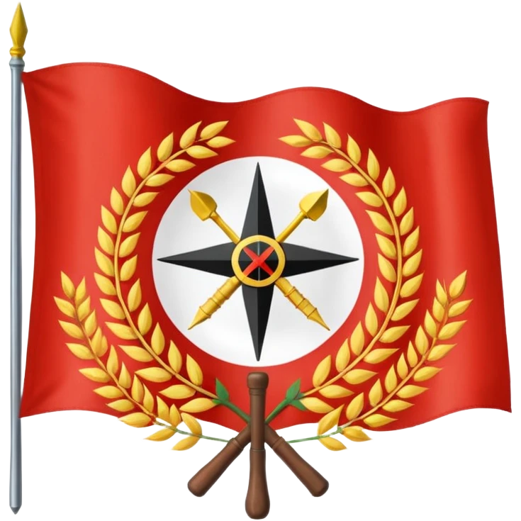 The flag of East Germany (the German Democratic Republic or GDR) consisted of the traditional German black, red, and gold horizontal tricolor, distinguished by a central emblem of a Centered in the red band, the national emblem featured a hammer, a compass, wreath of wheat. emoji