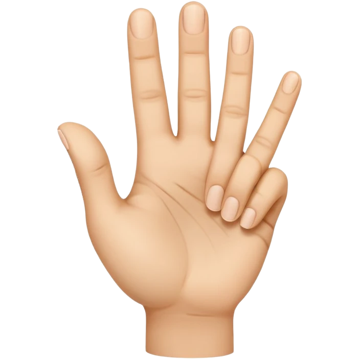 أريد اصبع السبابة موجه في اتجاه تجويف اليد emoji