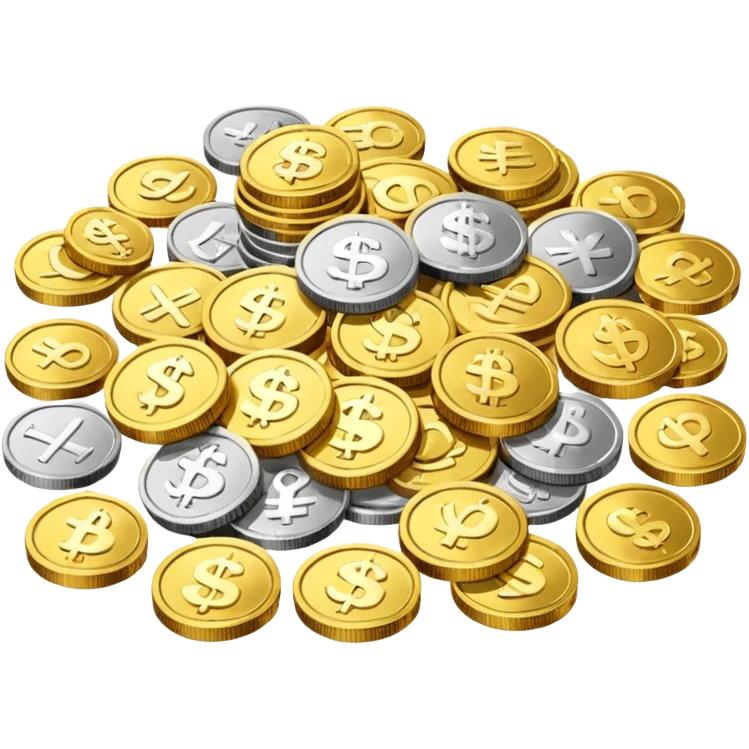 Scattered coins and money] emoji