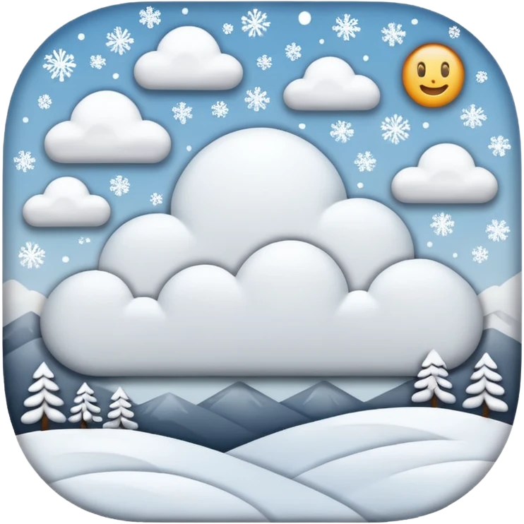 snow skies emoji